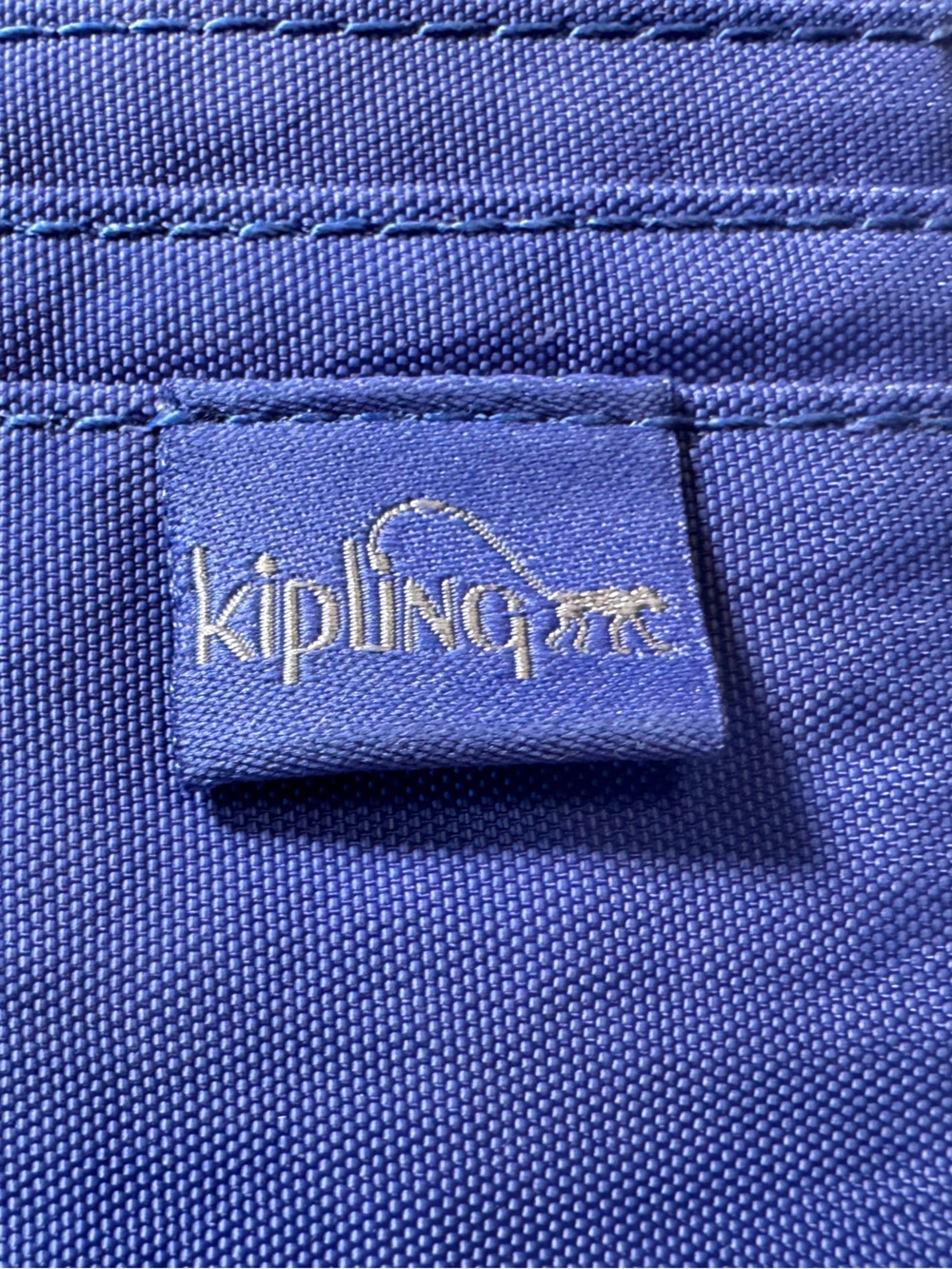 High End Kipling Vintage Blue Purple Women’s Trifold Zip Up Wallet MINTY - Picture 2 of 10